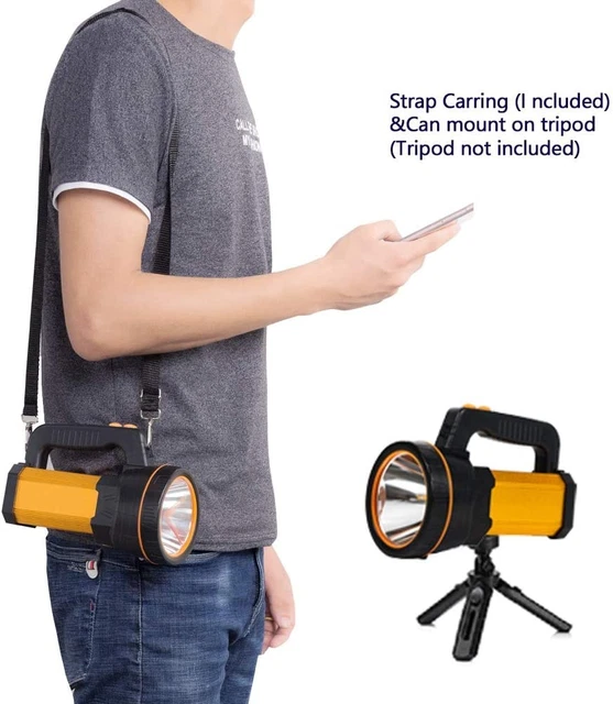 Most Powerful Handheld LED Torch Light Super Bright Rechargeable Large Capacity 6