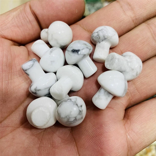 100Natural Gemstone Quartz Crystal Mushroom Carved Decor Healing Reiki Rock Gift