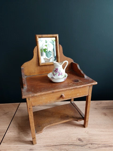 Ancien broc de toilette en faïence Gien | Modèle Rachel | Circa 1920