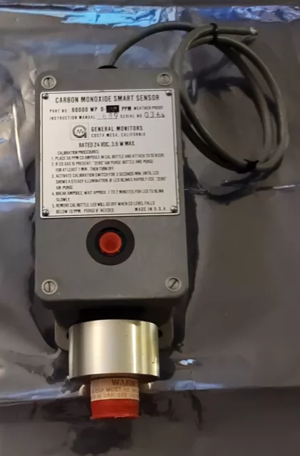 General Monitors Carbon Monoxide Smart Sensor Part No. 60000 Wp 0-100Ppm Tested*