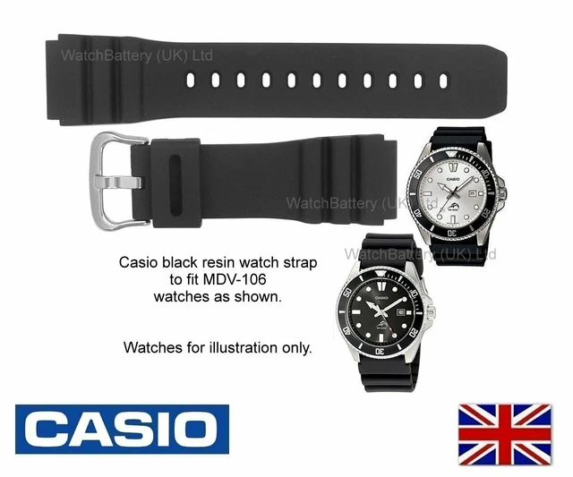 Cinturino Per Orologio Casio W800H / W-800 / 10268612 Plastica 18mm