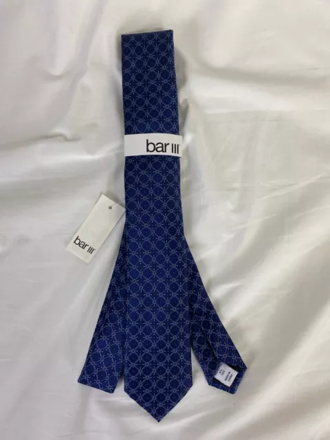 Bar III Men's Slim Skinny Neck Tie Floral Blues 2" Blade NWT