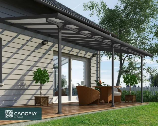 Terrassenüberdachung Feria 3x6 Carport Terassendach 294 x 610 cm Alu | Canopia