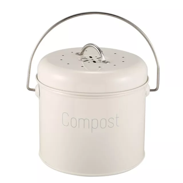 Compost Bin 3L - Stainless Steel Kitchen Compost Bin - Kitchen Composter7789