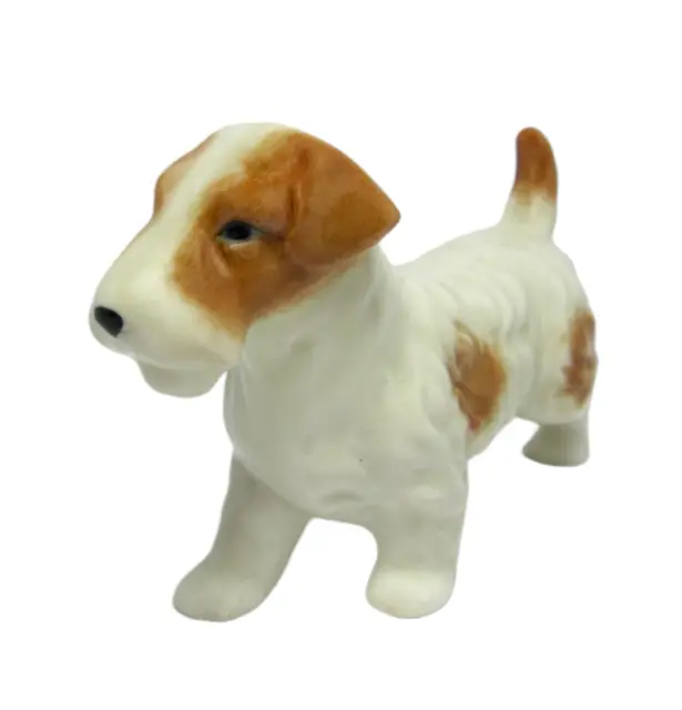 Vintage Sealyham Terrier Dog Figurine 6" Long Bone China Wire Fox Puppy Figure