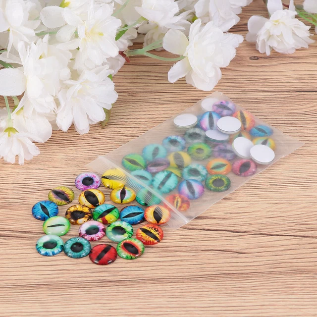50 Pcs Time Glass Patch Ornaments Gems Evil Eye Resin Beads Animal
