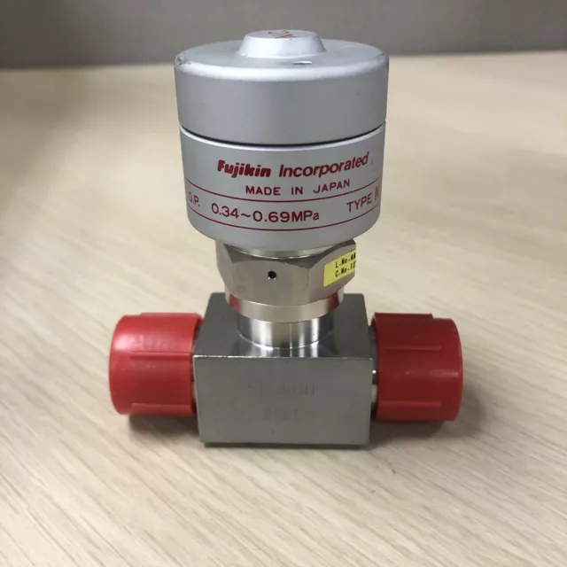 FUJIKIN O.P. 0.34~0.69MPa TYPE N.C. PNEUMATIC VALVE DIAPHRAGM