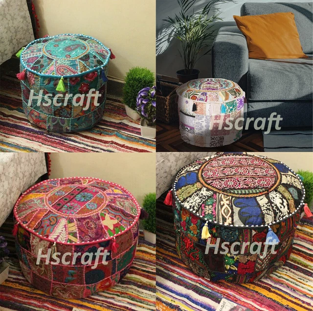 Boho pouf ottoman deals