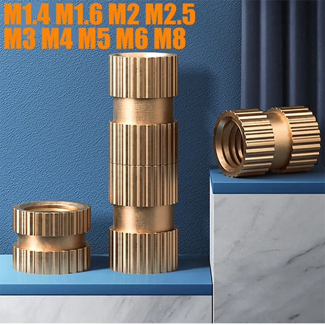 SHEENO 390 PCS Dadi Zigrinati,Inserti Filettati,M2 M2.5 M3 M4 M5 M6 - Foto 9