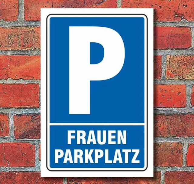 Frauenparkplatz-Schild Aufkleber – 52x11 Cm, Witterungsbeständig, In 5 Varianten Wählbar
