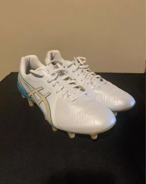 Asics Football Boots White/Gold/blue US Mens 9.5