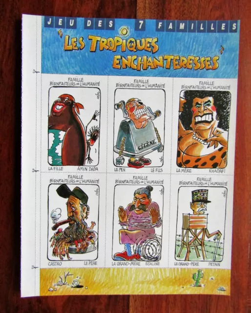 Jeu de cartes des 7 familles vintage par 7 dessinateurs célèbres année 1991