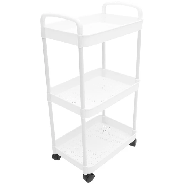 Carrello Portaoggetti Con Rotelle | Per Scrivania, Ufficio, Bagno | Grigio | Mobile Organizzativo - Foto 5
