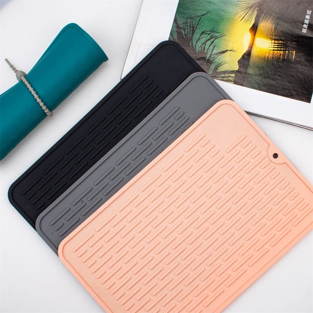 Tapis Évier Silicone Souple - Protection Vaisselle Et Ustensiles - Anti-dérapant Et Réducteur De Bruit - Blanc Riz