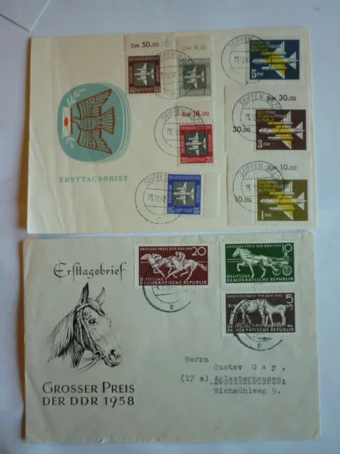 Briefmarken DDR FDC 1957/58