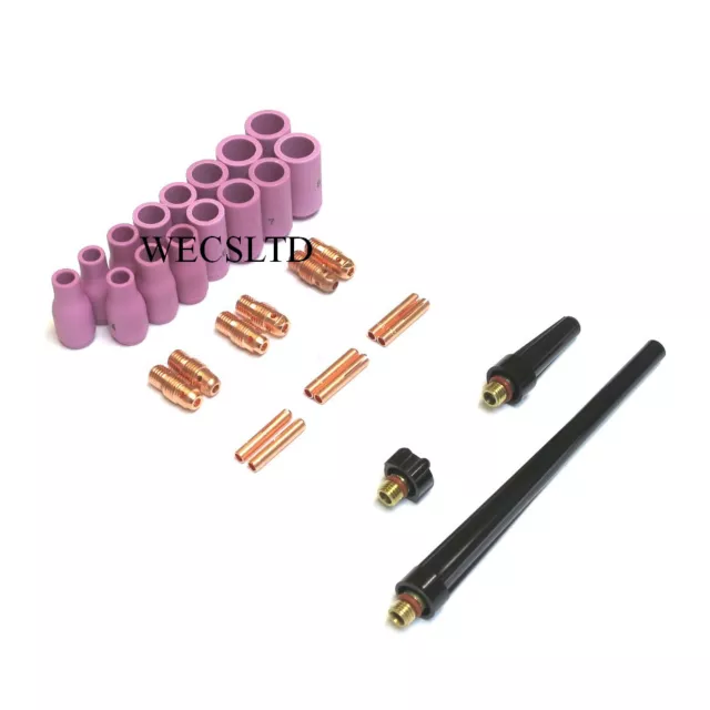 WP9 & WP20W 1.6mm, 2.4mm & 3.2mm Tig Welding (593) Torch Spares Kit 2