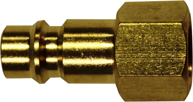 Milton Industries S-763 Hi-flo V-style 3/8" FNPT Brass Plug 2/cd  75% more flow