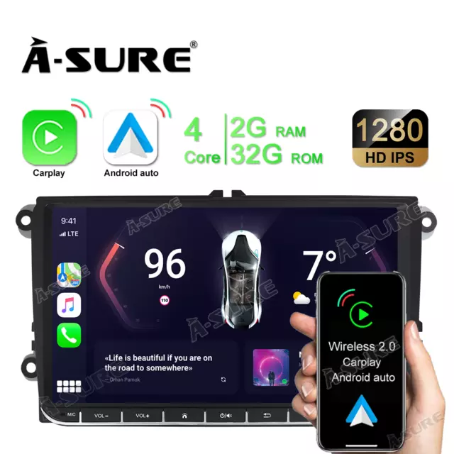 9" IPS Android 13 Autoradio GPS NAVI für VW Golf 5 6 Plus Touran Polo Passat+Kam