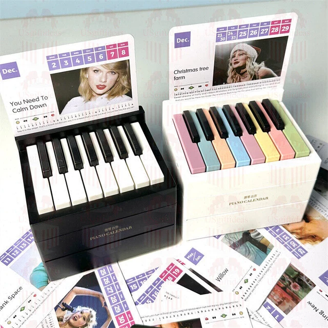 TAYLOR SWIFT PIANO Calendar 2024 with Music Sheets Toy Piano Musical