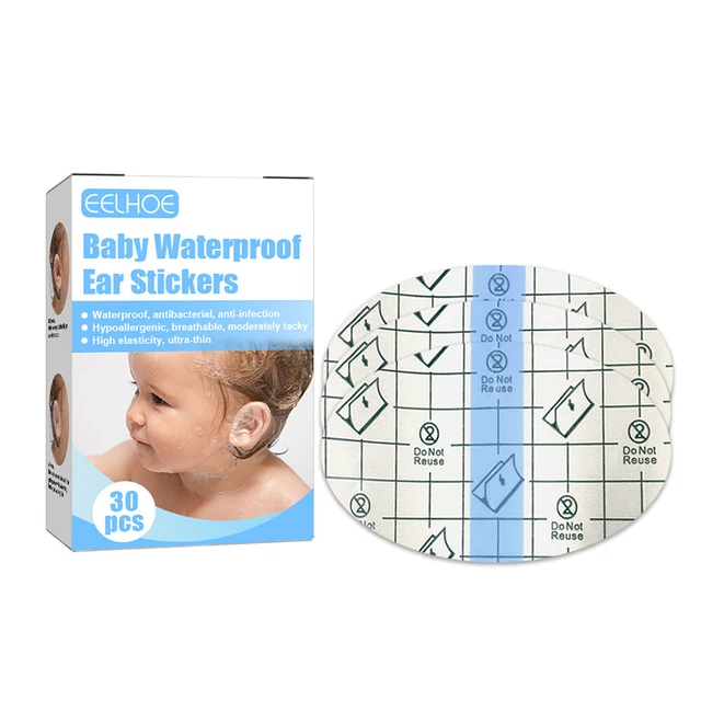30pcs Baby Waterproof Ear Stickers Swimming Newborn Ear Patches Ear Protector FS