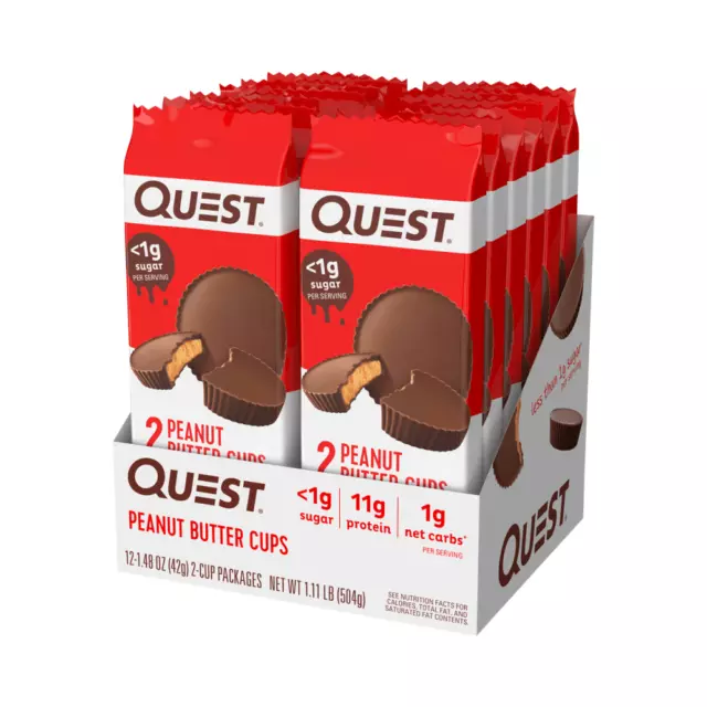 Quest Nutrition Peanut Butter Cups (12x42g) Peanut Butter - Protein Snacks