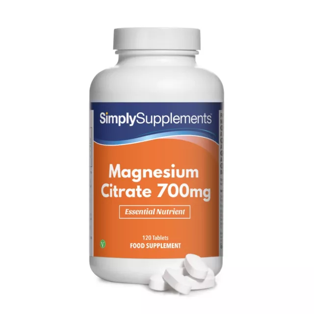 Citrate de Magnésium 200mg - 120 Comprimés - SimplySupplements