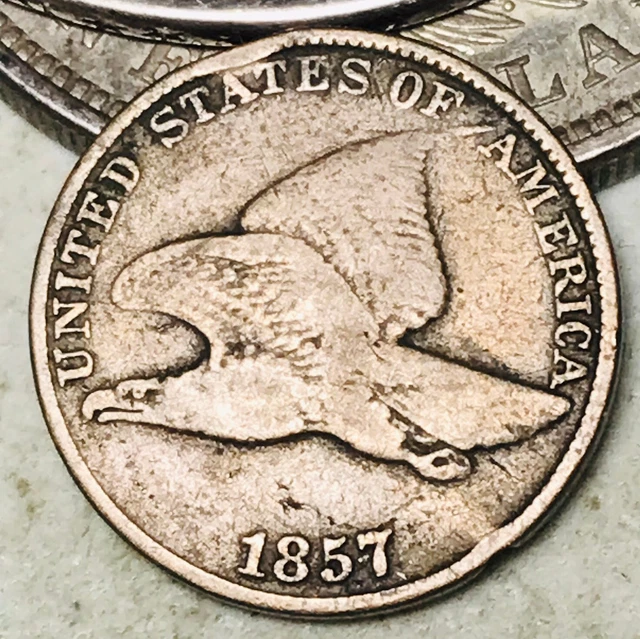 1857 Flying Eagle Cent One Penny 1C CN Ungraded Circulated US Coin CC18150