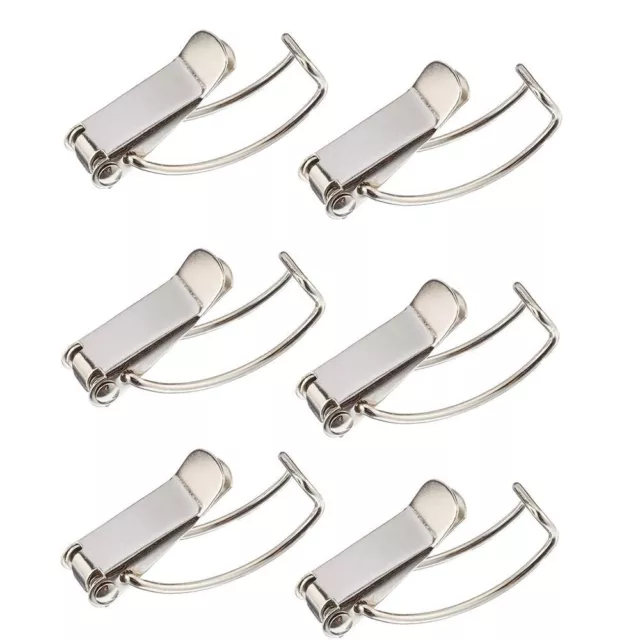 6 Pcs Silver Catch Hasp Clamp Clip Lock Stainless Steel Hardware Spring  Toolbox