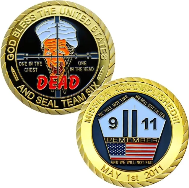 Osama Bin Laden Dead Gold Coin 9/11 Navy Seals New York City Revenge USA WTC UK