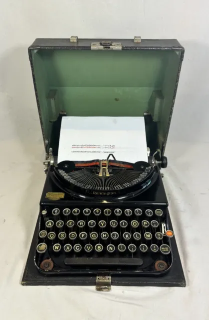 Machine à écrire Remington Portable Modèle 3 De 1930 Excellent état + Ruban Neuf