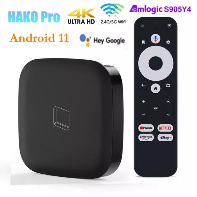 Android 11 TV Box HAKO Pro 4G 32G/64G S905Y4-B WiFi BT5 AV1 4K HDR Mideia player