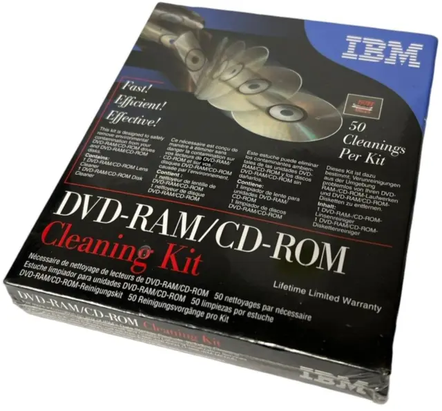 (BRAND NEW) IBM DVD-RAM CD-ROM Cleaning Kit 19P0489 - w/ WARRANTY!!