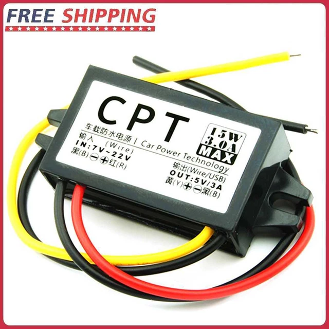 DC to DC Converter Regulator 12V to 5V 3A 15W Car Led Display Power Supply