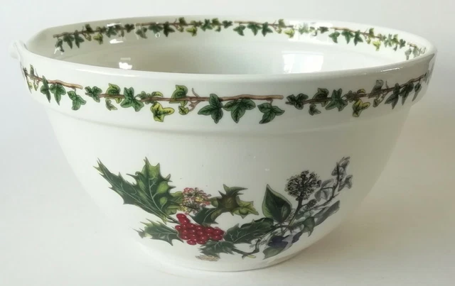 Portmeirion Acebo y La Hiedra Bol para Mezclar Con Vertedor 20.3cm - Nuevo