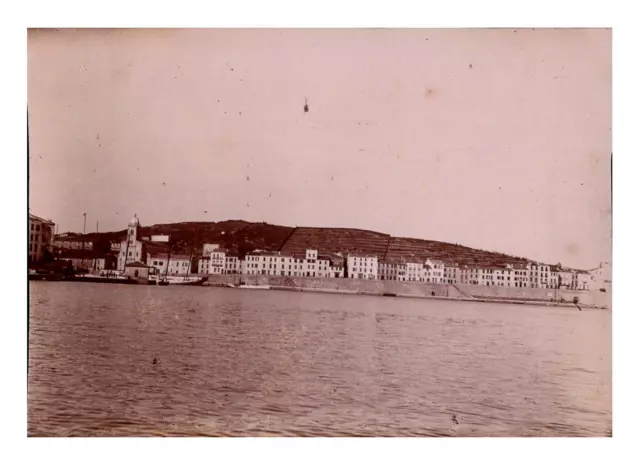 France, Port-Vendres Vintage Print. 6x9 Citrate Print Circa 1900