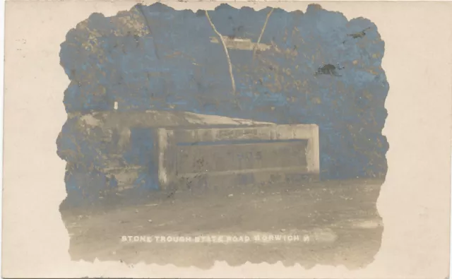Norwich NY * Stone Trough State Road RPPC  1908 * Chenango Co.