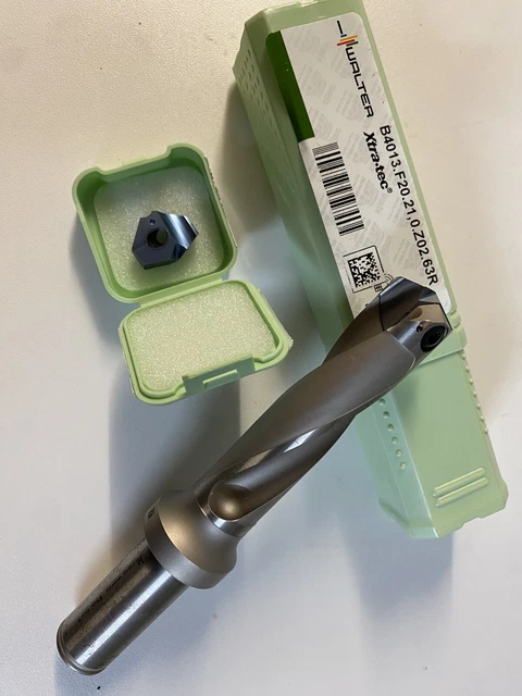 Vollbohrer Walter B4013.F20.21,0.Z02.63R Mit 2 Bohrkronen P6001-D21,00RWPP45C