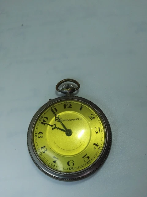 Montre à Gousset Vintage Avec Chaîne - Mouvement Quartz, Chiffres Arabes, Relief, Cadeau Rétro Homme/femme