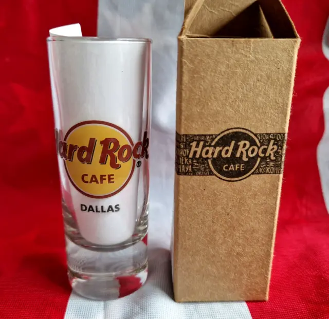 HRC Hard Rock Cafe Dallas Texas Logo Shot Glass Shotglass Schnapsglas new