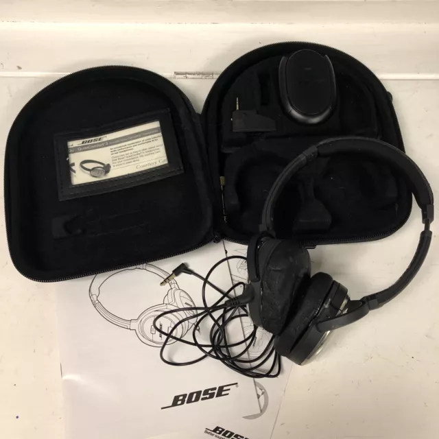 Bose Quiet Comfort 3 Acoustic Noise Cancelling Headphones Case Manual *READ