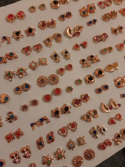 Wholesale Lot 100 Pairs Rhinestone Stud Earrings