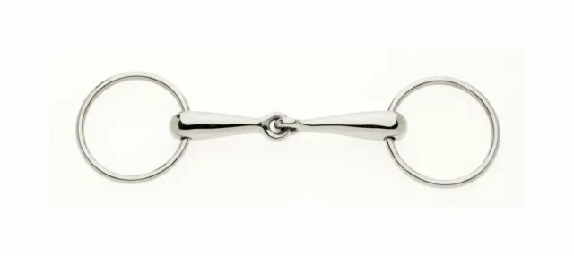 Lorina Thin German Hollow Mouth Loose Ring Single Jointed Snaffle Bit, 5.5" 14cm