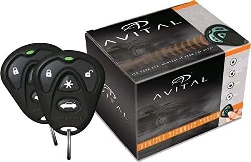 Avital 3100L Keyless Entry Alarm 1-Way Security System w/ Siren + 2 Remotes