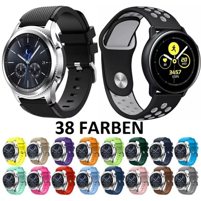 Armband für 22mm Samsung Galaxy Watch 3 46mm 45mm Gear S3 Frontier Silikon Sport