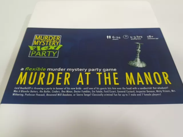  Murder at The Manor 6-14 Player Murder Mystery Flexi