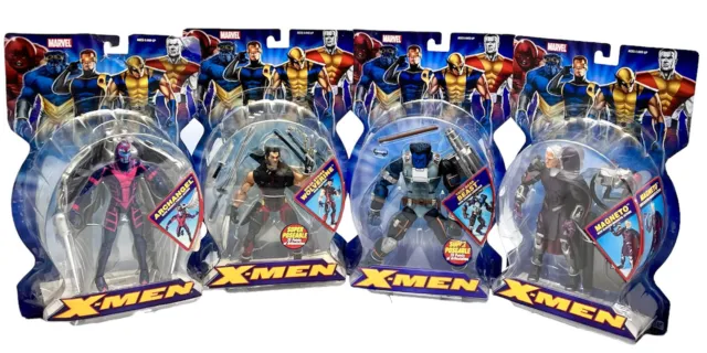 Action Figure Set Of 4 Marvel Legends Classic X-Men Beast, Archangel Toybiz