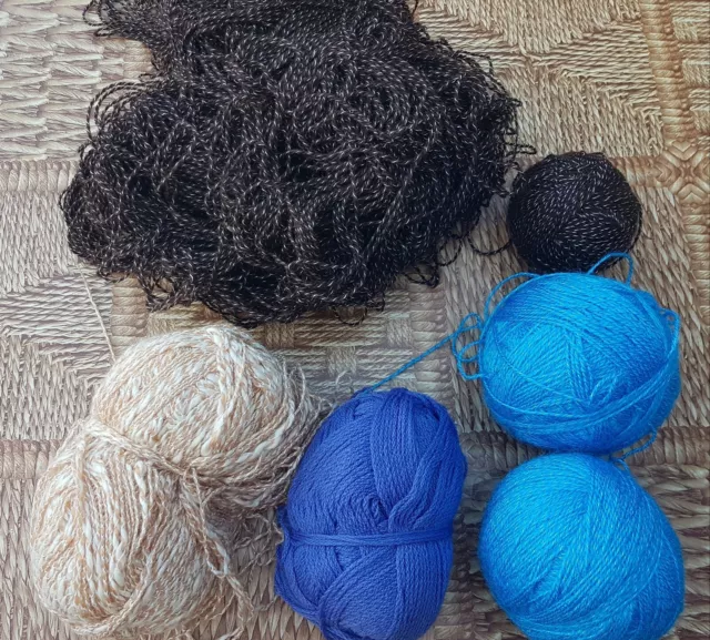 Wolle,  Konvolut Wolle, Wollpaket, Restwolle, 420 g, verschieden Farben