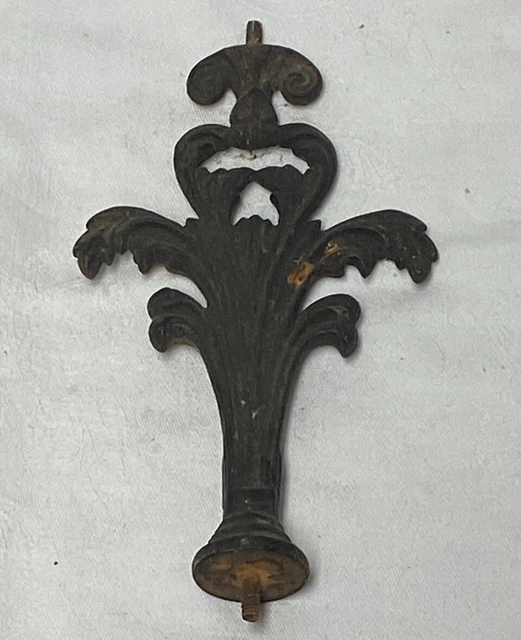 Antique Cast Iron Decorative Finial Stem Victorian Deco