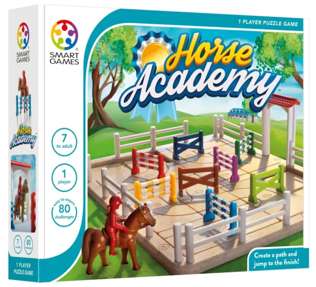 smart games - Horse Academy, Puzzle Game with 80 Challenges, 7+ Years