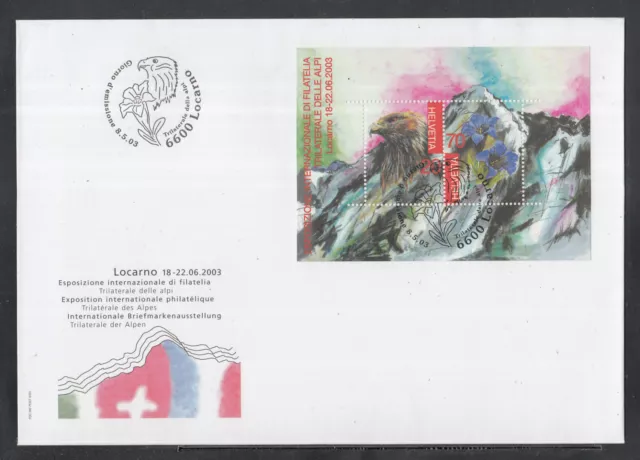 2003 Schweiz Suisse FDC Block 33 - Internationale Briefmarkenausstellung